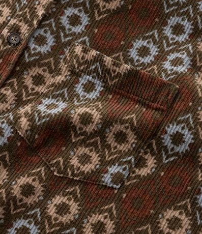 Camisa en Terciopelo con Estampado Geométrico y Bolsillo 11