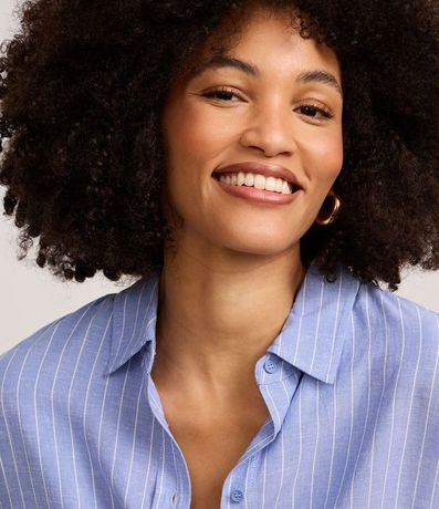 Camisa Rayada en Viscolino con Hilo Teñido 3