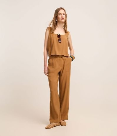 Blusa en Viscosa con Escote Cuadrado 2