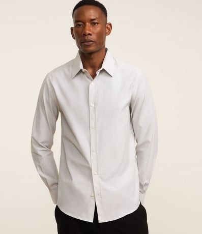 Camisa Social en Tricolina de Cuadros Grid