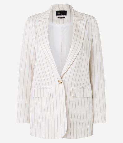 Blazer Oversized Sastre con Solapas y Rayas 9