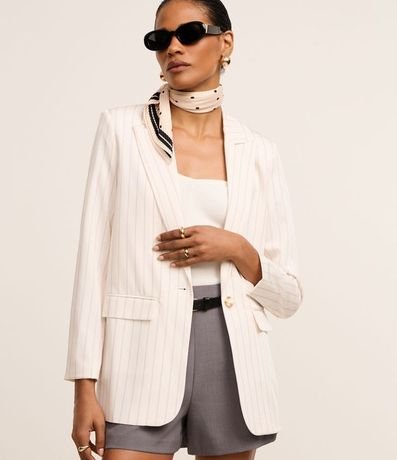 Blazer Oversized Sastre con Solapas y Rayas 5