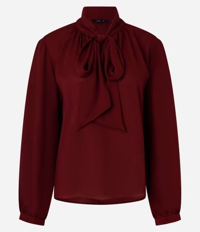 Blusa Boho en Chiffon con Cuello Lazo 7