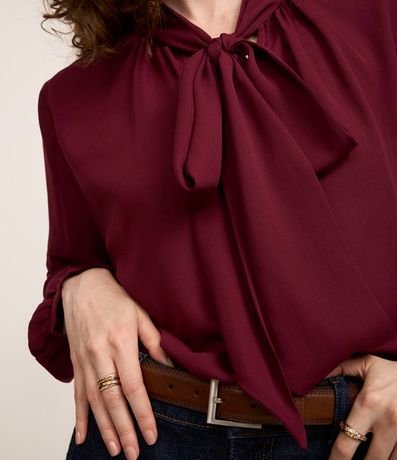Blusa Boho en Chiffon con Cuello Lazo 5