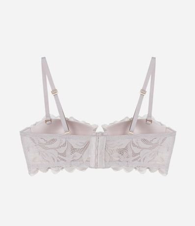 Soutien sin Breteles en Encaje Rustico Floral con Copa Hueca 8