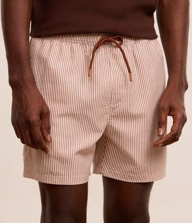 Bermuda de Baño Rayada en Microfibra con Textura Ana Ruga 2