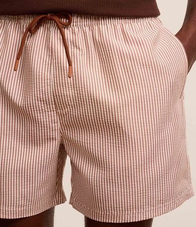 Bermuda de Baño Rayada en Microfibra con Textura Ana Ruga 3