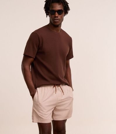 Bermuda de Baño Rayada en Microfibra con Textura Ana Ruga 4