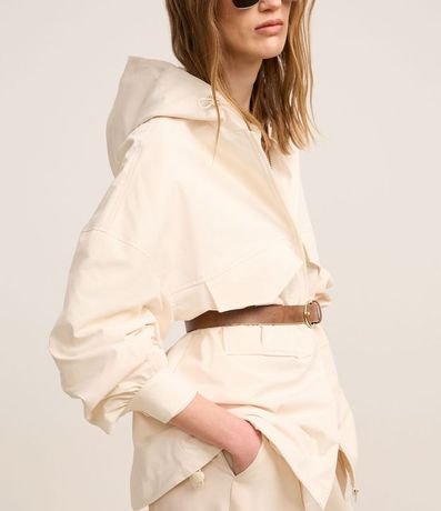 Campera Oversized con Ajustador en la Capucha y Bolsillos Cargo 7