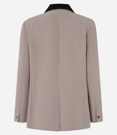 Blazer Sastre con Cuello Smoking Contrastante 7