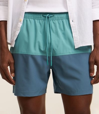 Bermuda en Microfibra con Bolsillo con cremallera y Estampa Bicolor 2