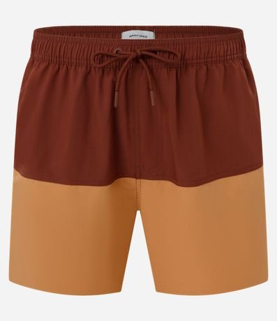 Bermuda en Microfibra con Bolsillo con cremallera y Estampa Bicolor 5