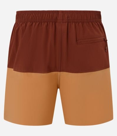 Bermuda en Microfibra con Bolsillo con cremallera y Estampa Bicolor 6