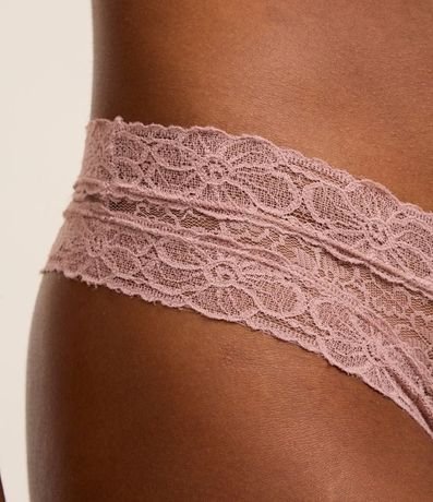 Bombacha Bikini Hilo en Encaje Floral 3