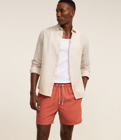 Bermuda de Banho en Ripstop con Cintura Elástica 4