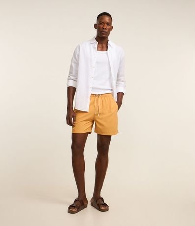 Bermuda de Banho en Ripstop con Cintura Elástica 1