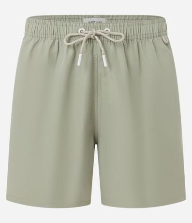 Bermuda de Banho en Ripstop con Cintura Elástica