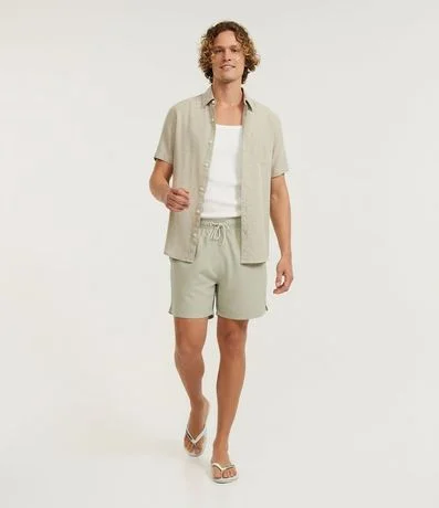 Bermuda de Banho en Ripstop con Cintura Elástica