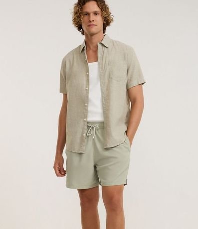 Bermuda de Banho en Ripstop con Cintura Elástica 3