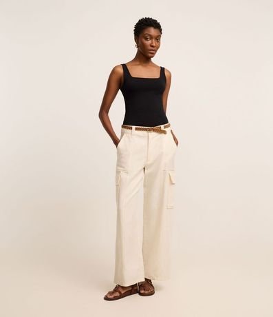 Blusa en Rib con Bretel Ancho 2