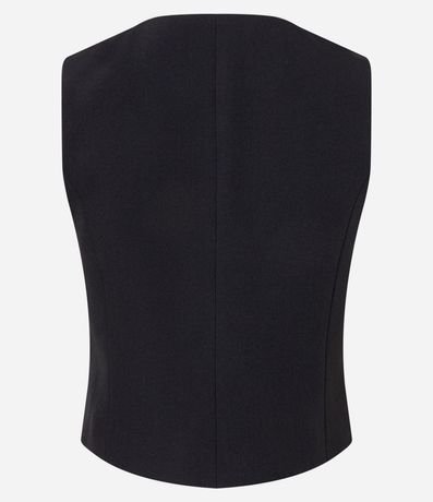 Chaleco Sastre con Cuello Redondo y Botones Metalizados 7