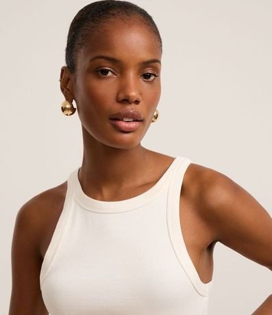 Blusa Básica Regular en Rib de Algodón 4