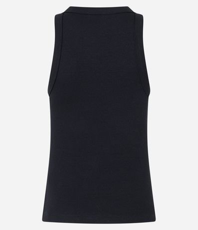 Blusa Básica Regular en Rib de Algodón 10