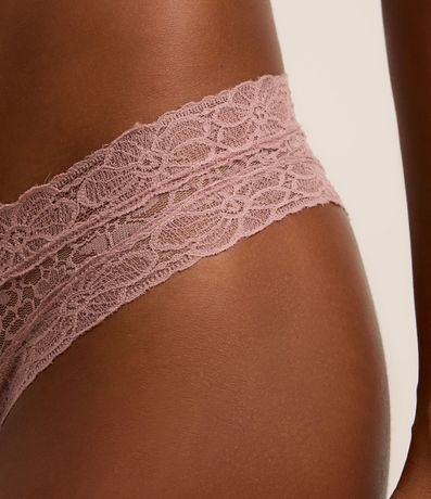 Bombacha Bikini en Laise con Textura Floral 3