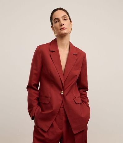 Blazer Boho Sastre con Solapas y Bolsillo en el Pecho