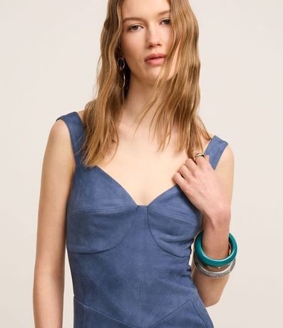 Vestido Boho New Midi en Gamuza con Fenda en la Bajo 3