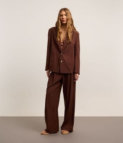 Blazer Oversized en Viscolino con Botones y Bolsillos 6