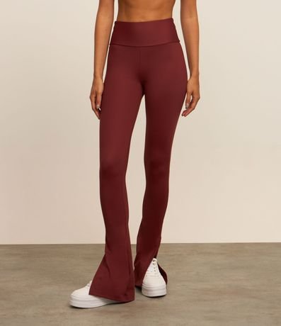 Pantalón Legging Flare Deportiva en Microfibra con Fenda Lateral 2