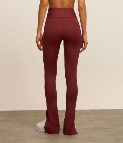 Pantalón Legging Flare Deportiva en Microfibra con Fenda Lateral 3