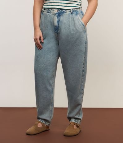 Pantalón Balloon Jeans Bolsillo Cuchilla y Pliegues Curve & Plus Size 2