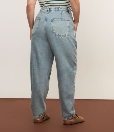 Pantalón Balloon Jeans Bolsillo Cuchilla y Pliegues Curve & Plus Size 3