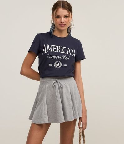 Pollera Mini en Algodón con Lazo en la Cintura 2