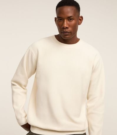 Suéter Básico en Fleece con Felpa Texturizado