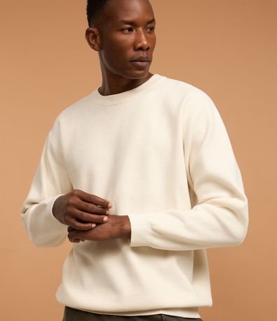 Suéter Básico en Fleece con Felpa Texturizado 6