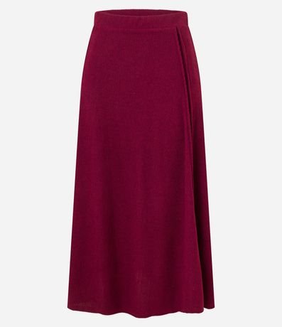 Pollera Larga en Terciopelo Cotelê con Detalle Lateral 5