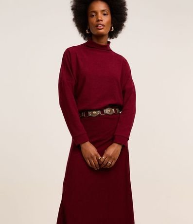 Pollera Larga en Terciopelo Cotelê con Detalle Lateral 2