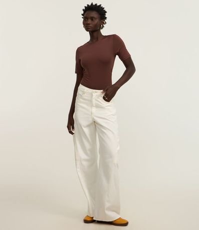 Body en Microfibra con Torcido en el Cuello y Escote en la Espalda 2