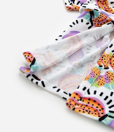 Bata de baño Infantil Atoalhado con Estampa Tropical - Talle 3 a 16 años 3