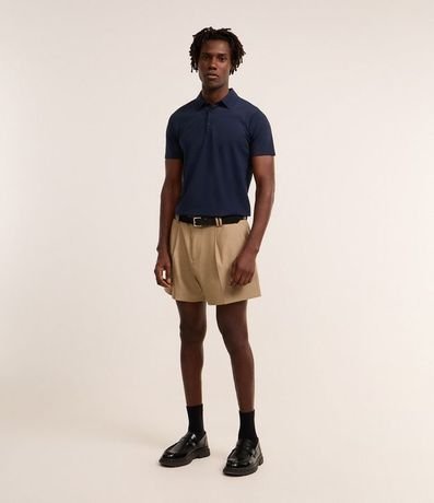 Camisa Polo Slim en Poliamida con Botones en el Cuello 2