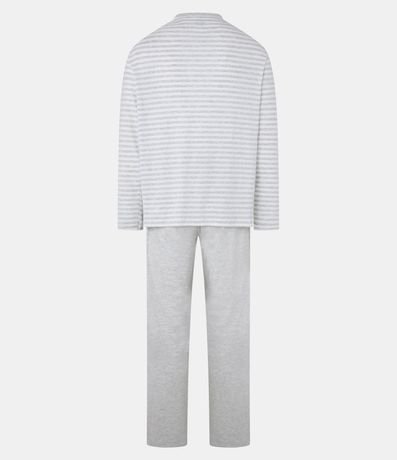 Pijama Largo con Estampa Rayada 2