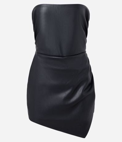 Enterito Short Pollera en PU con Bajo Asimétrica 7