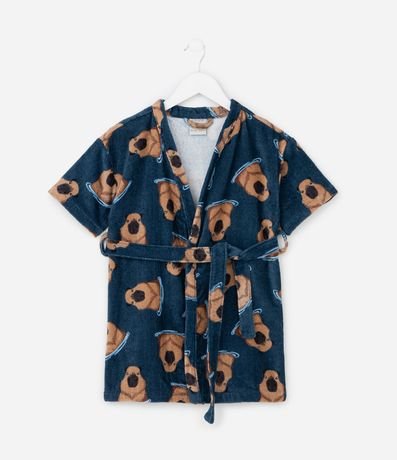 Bata de baño Infantil Toalla con Estampa de Capivara - Talle 3 a 16 años