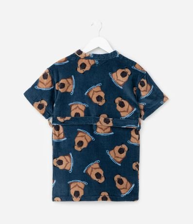 Bata de baño Infantil Toalla con Estampa de Capivara - Talle 3 a 16 años 2