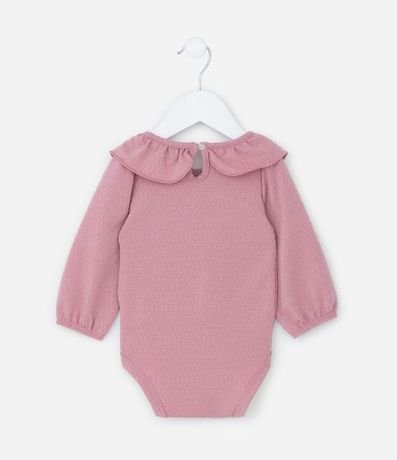 Body Infantil en Algodón Texturizado con Volado en el Cuello - Talle 0 a 24 meses 2