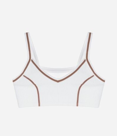 Soutien Canelado en Poliamida Seamless con Recortes Contrastantes 5