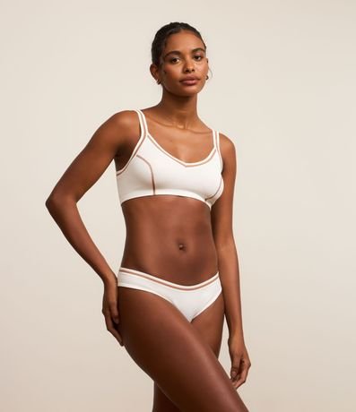 Soutien Canelado en Poliamida Seamless con Recortes Contrastantes 2